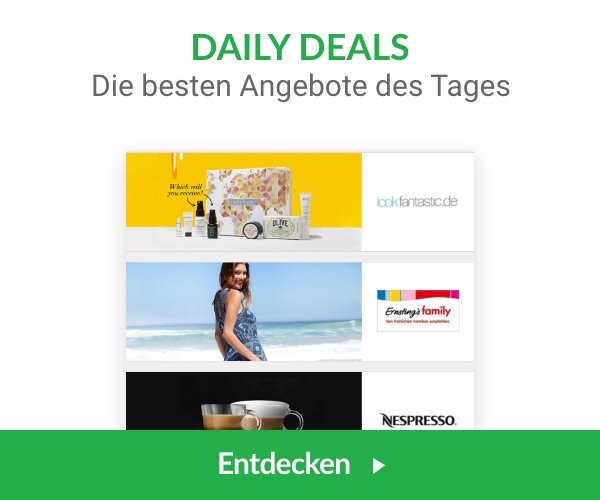 Daily Deals by iGraal: Täglich 3 neue Top-Angebote, Cashbackerhöhungen & Exklusive Gutscheincodes
